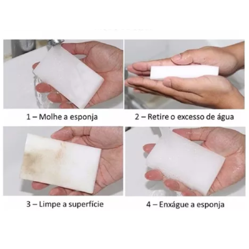 Kit 10 Esponja Mágica Cianuramida 10x6x2 cm0,015 - Image 3